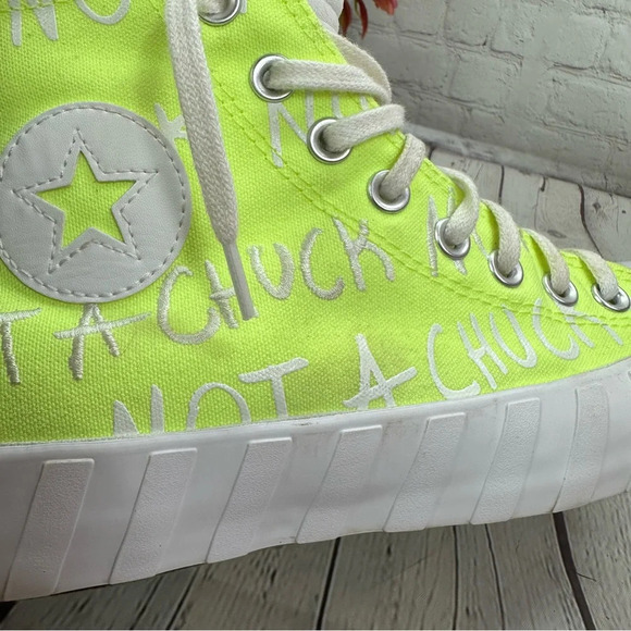 converse unt1tl3d not a chuck all star hi UNISEX kids sz 7 sneakers green colt - Picture 5 of 9